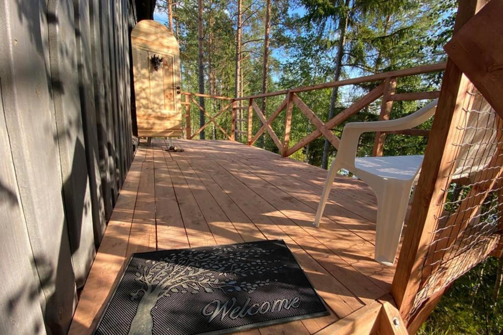 Viking House In The Tree! Jacuzzi, Sauna,Apkure! Lici  Exterior photo